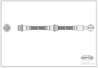 Тормозной шланг 600mm nissan primera (p11) 96-2002