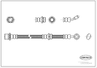 Шланг тормозной subaru impreza 00- задн. лев. (515мм)