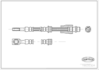 Шланг тормозной OPEL: ASTRA H 1.3 CDTI/1.4/1.6/1.6