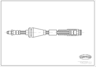 Corteco тормозной шланг 455mm fiat punto 99-