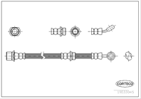 Шланг тормозной subaru impreza 00- задн. прав. (515мм)