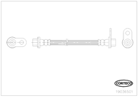 Шланг тормозной citroen: c-crosser 2.2 hdi/2.4 16v