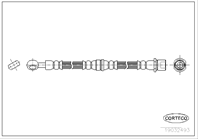 Тормозной шланг передний L [564mm]