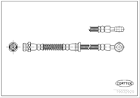 CORTECO Тормозной шланг пер. Mitsubishi Galant 2.0  2.5 96-