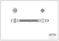 Шланг тормознойFr 258мм TOYOTA 79-88