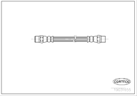 Corteco тормозные шланги зад (100мм) bmw 740i 94-&gt01