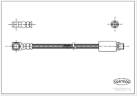 Тормозной шланг задний R [315mm]