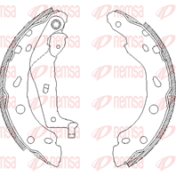 Барабанные тормозные колодки 400100 от фирмы REMSA