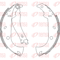 Барабанные тормозные колодки 418001 от компании REMSA