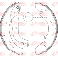 Барабанные тормозные колодки 471801 от производителя REMSA