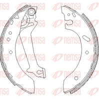 Барабанные тормозные колодки 467001 от компании REMSA