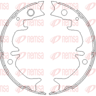 Колодки барабанного ручника 473100 от производителя REMSA