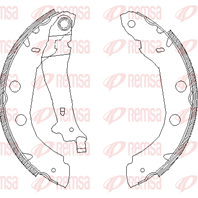 Барабанные тормозные колодки 441500 от компании REMSA