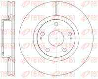 61050.10_диск тормозной передний! Toyota Avensis 2.4/2.0D-4D 03&gt