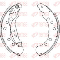 Барабанные тормозные колодки задние 423800 от производителя REMSA