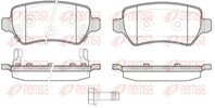 Колодки тормозные дисковые задние 095722 от производителя REMSA