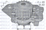 T-136 помпа! Peugeot 205/305/309/405  Citroen ZX/BX 1.6-1.9/1.7D-1.9D 82-98