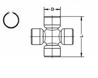 U941 крестовина кардана! d25xl76.5 mitsubishi pajero 90-00/space gear 95&gt