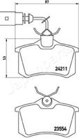 Колодки тормозные FORD GALAXY 95-06/SEAT ALHAMBRA 96-10/VW SHARAN 95-(R15)задние