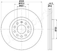 Диск тормозной AUDI A4 2.0-3.2 04-/A6 1.8-4.2 97-05/A6 ALLROAD 00-05 передний