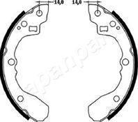 Барабанные тормозные колодки GF398AF от производителя JAPANPARTS