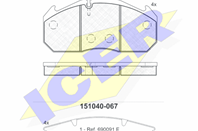 Колодки тормозные 29030/29113 MAN F90/F2000/TG-A (с крепежом)