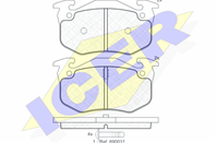 Колодки тормозные дисковые ICER