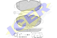 Колодки тормозные дисковые передние 141846066 от производителя ICER