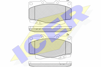 Колодки тормозные дисковые ICER