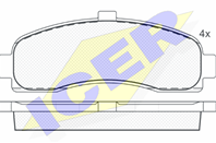 180922_колодки дисковые передние!\ Nissan Micra 1.0i-1.5D 92-03 180922_колодки дисковые передние!\ Nissan Micra 1.0i-1.5D 92-03