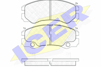 Колодки тормозные дисковые передние 181354 от производителя ICER