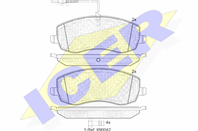 Колодки тормозные дисковые передние 181912 от компании ICER