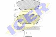 181445-203_колодки дисковые передние!\ Alfa Romeo Mito, Lancia Delta III 1.4i/1.3JTDM 08>