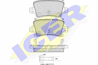 Колодки тормозные дисковые задние 181741706 от компании ICER