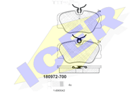 Колодки тормозные дисковые передние 180972700 от компании ICER