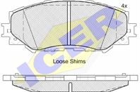 Колодки тормозные дисковые передние 181760 от фирмы ICER