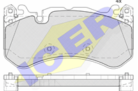 Колодки тормозные дисковые передние 182079204 от фирмы ICER
