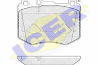 182195-200 торм колодка перед MERCEDES-BENZ C-CLASS W205 2014- E-CLASS W213 2016- GLC X253