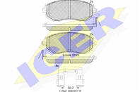 Колодки тормозные дисковые передние 182199 от компании ICER Колодки тормозные дисковые передние 182199 от компании ICER