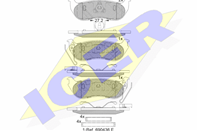 182255_колодки дисковые задн.! с антискр. пл.\Jeep Cherokee/Grand Cherokee 4.0i/5.2i 91>