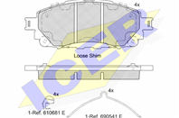Комплект тормозных колодок, дисковый тормоз