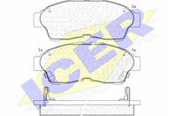 Колодки тормозные дисковые передние 181005 от производителя ICER