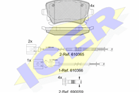 Колодки тормозные дисковые ICER Колодки тормозные дисковые ICER