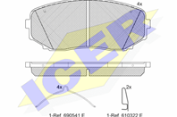 181962-233_колодки дисковые передние!\ Mazda CX-7 MZR DISI Turbo 07>