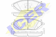 Колодки тормозные дисковые передние 182023 от производителя ICER