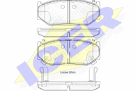 Колодки тормозные дисковые передние 182045 от производителя ICER Колодки тормозные дисковые передние 182045 от производителя ICER