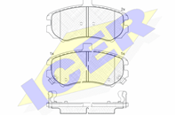 Колодки тормозные дисковые передние 181666 от производителя ICER