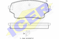 181715_колодки дисковые передние!\ Suzuki Grand Vitara1.6i/2.0i/1.9D 05>