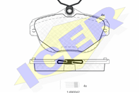 Колодки тормозные дисковые задние 181768 от компании ICER
