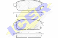Колодки тормозные дисковые задние 181943 от производителя ICER
